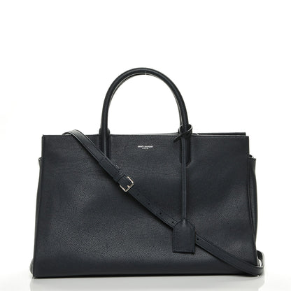 Saint Laurent Calfskin Medium Rive Gauche Cabas Navy Blue 1 of 6