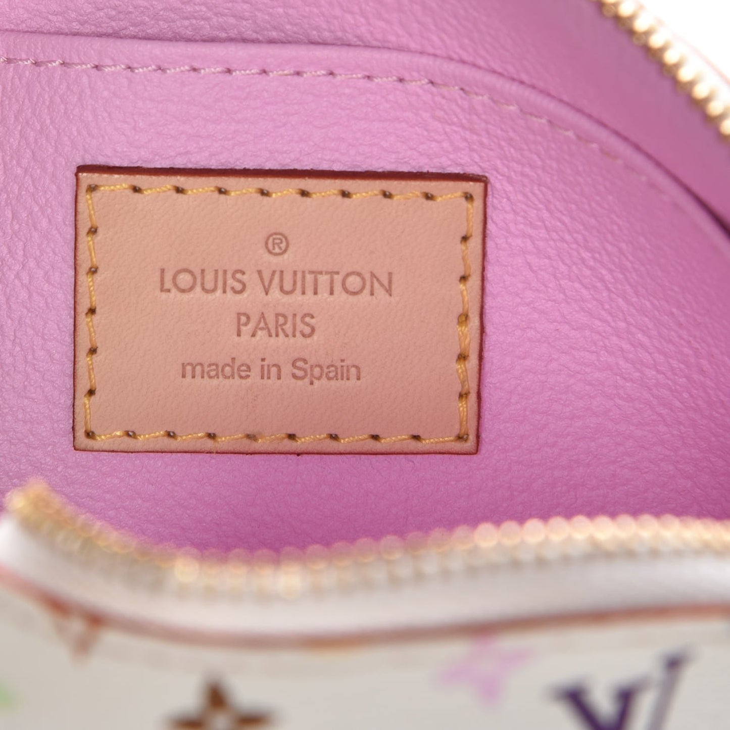 Monogram Multicolor Cosmetic Pouch White Litchi