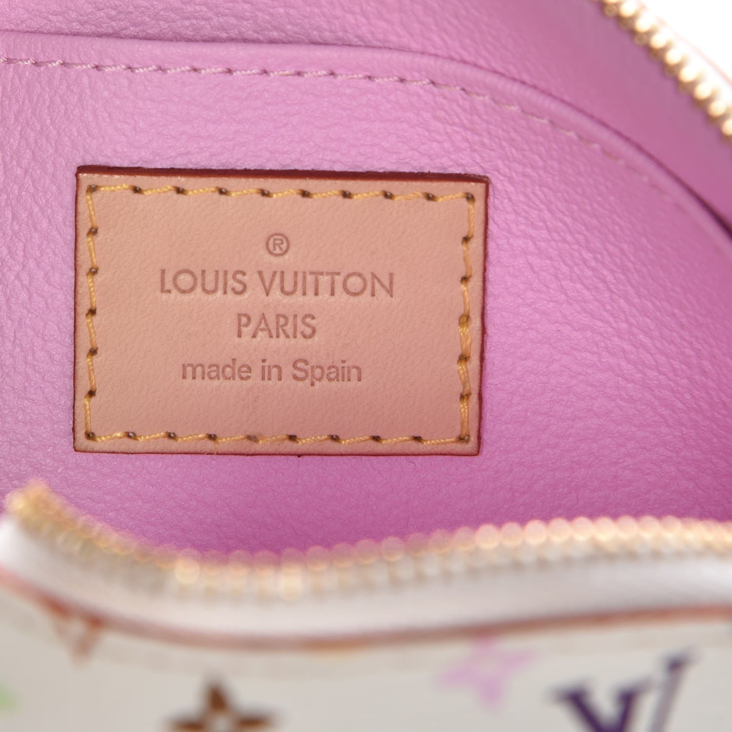 Louis Vuitton Monogram Multicolor Cosmetic Pouch White Litchi 7 of 8