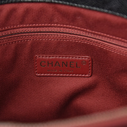 Chanel Glazed Caviar Quilted Small Shiva Tote Black 6 of 11