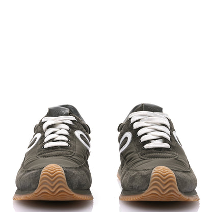 Loewe Nylon Suede Flow Runners Sneakers 40 Khaki 2 of 9
