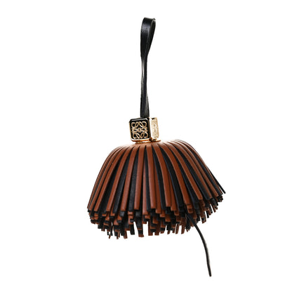 Loewe Calfskin Tassel Bag Charm Dark Tan 1 of 6