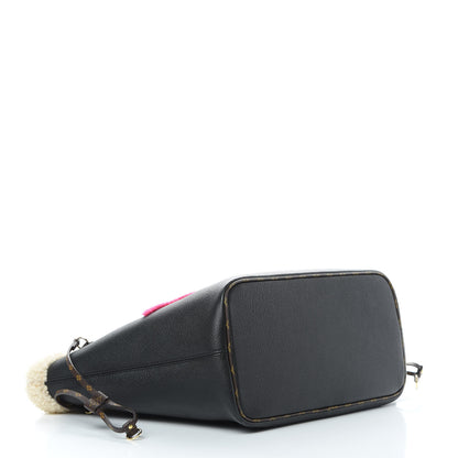 Louis Vuitton Calfskin Monogram Teddy Neverfull MM Black 5 of 11
