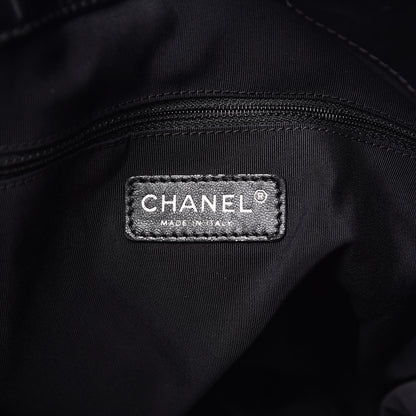 Chanel Patent Quilted Expandable CC Shoping Tote Black 6 of 13