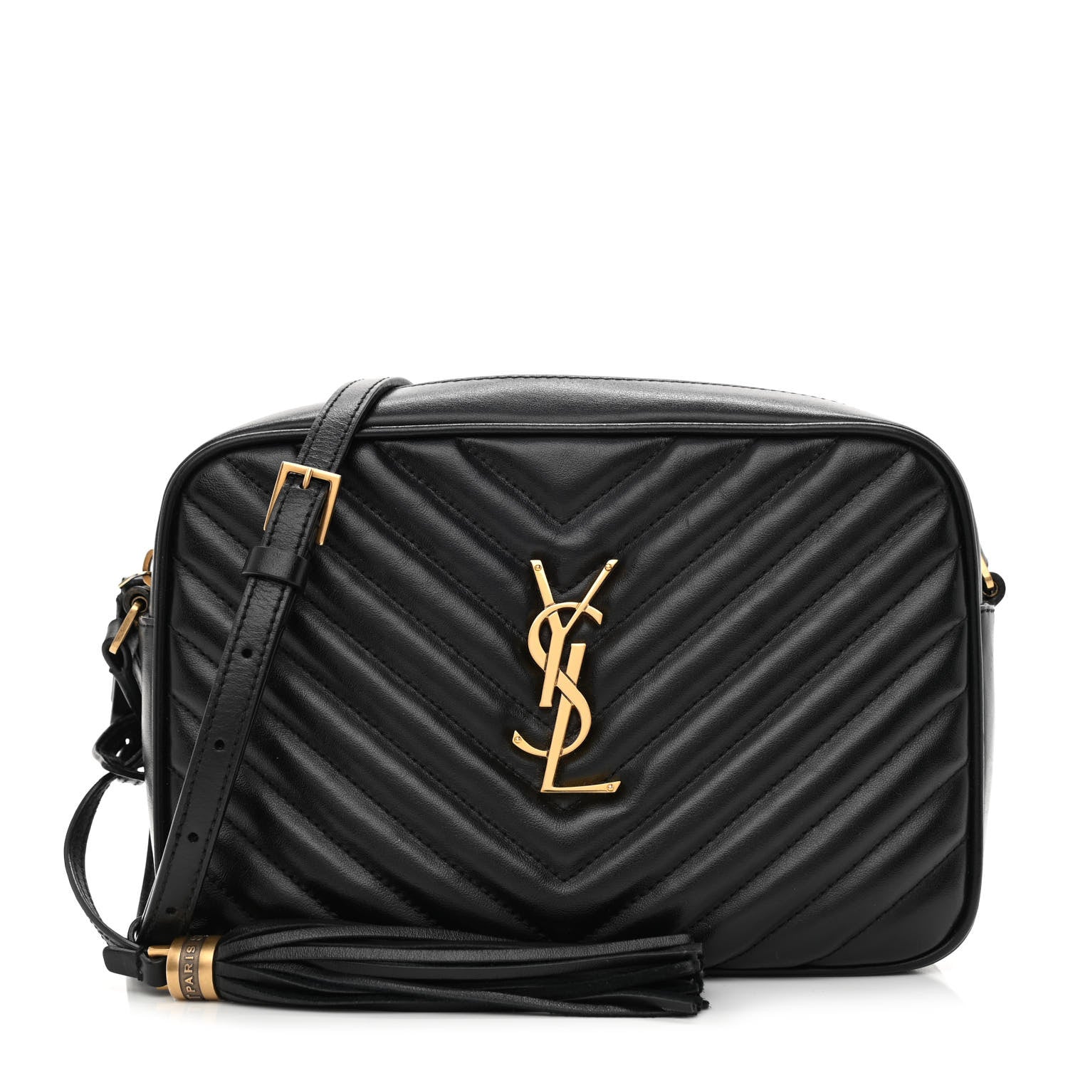 Saint Laurent Calfskin Matelasse Monogram Lou Camera Bag Black 1 of 10