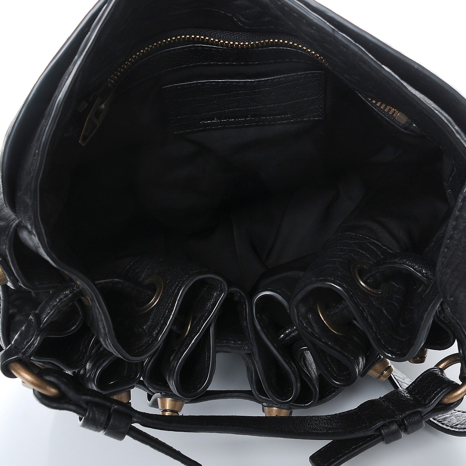 Alexander Wang Pebbled Lambskin Diego Bucket Black Antique Brass Hardware 5 of 8