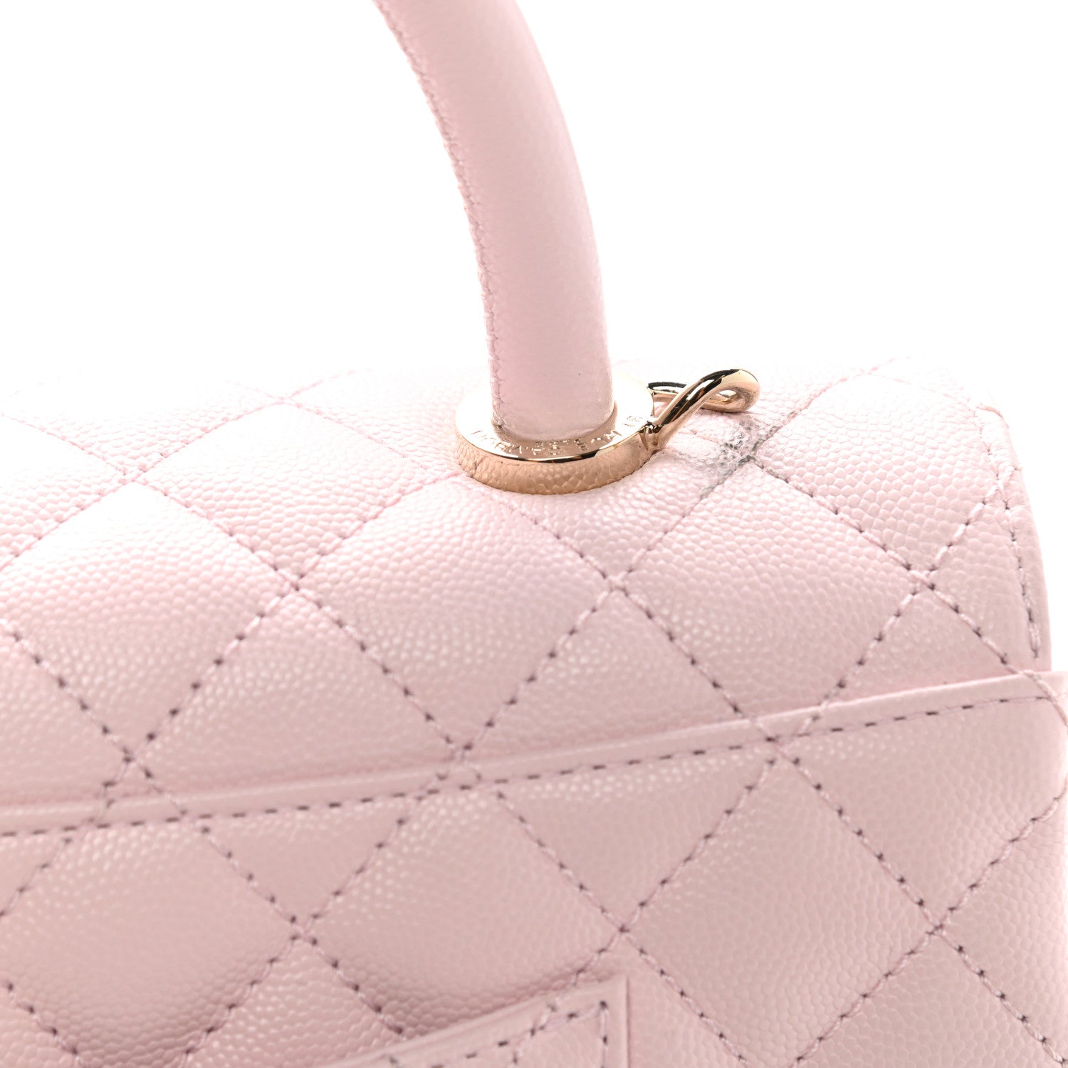 Chanel Caviar Quilted Small Coco Handle Flap Light Pink 11 of 12