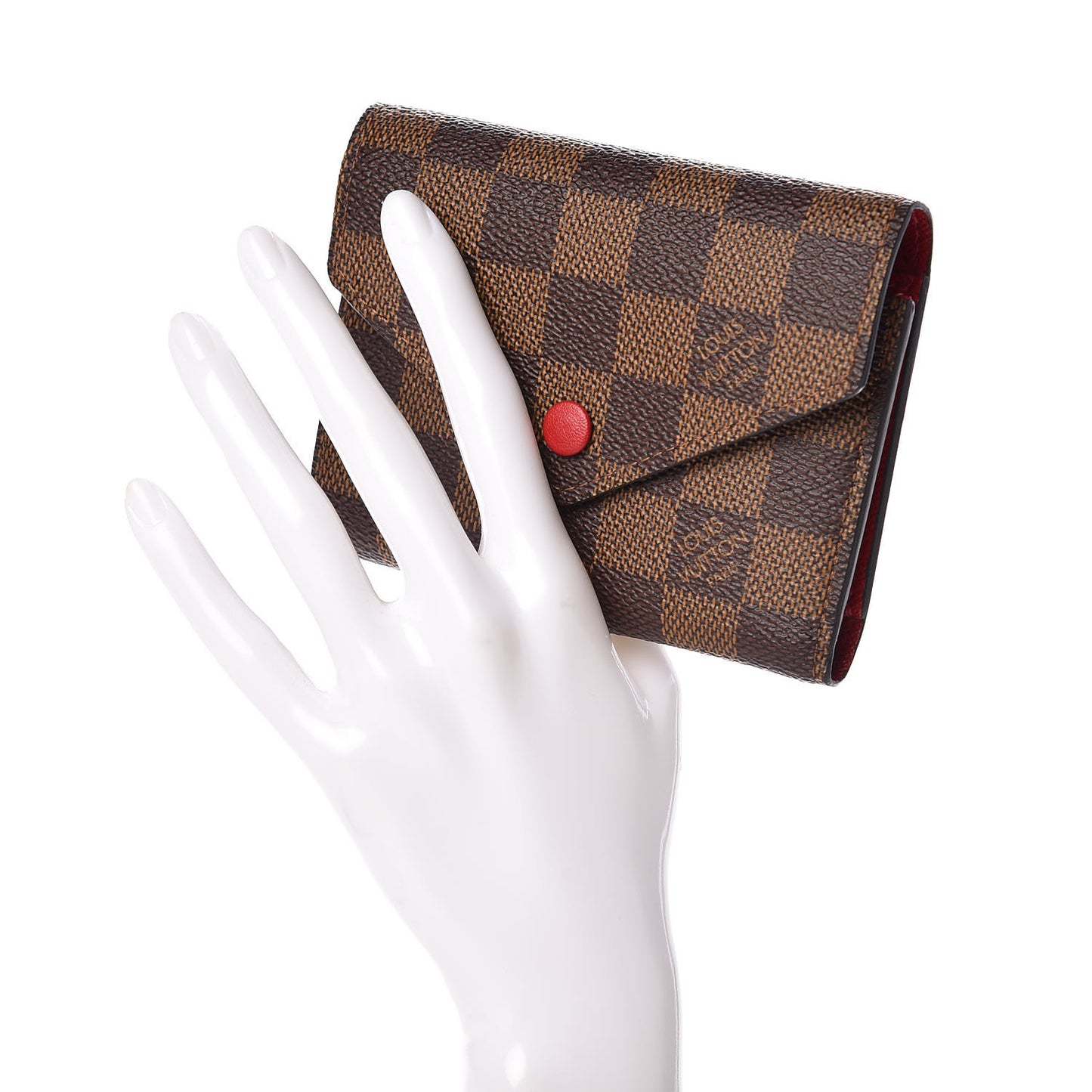 Damier Ebene Victorine Wallet Red