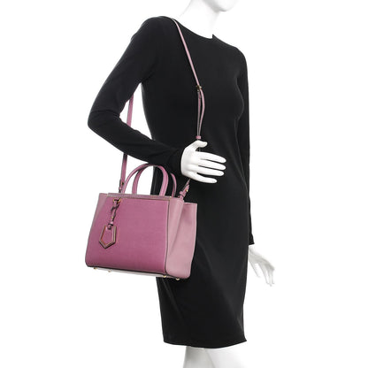 Fendi Vitello Elite Flamingo Petite 2Jours Tote Lilla Glicine 2 of 9