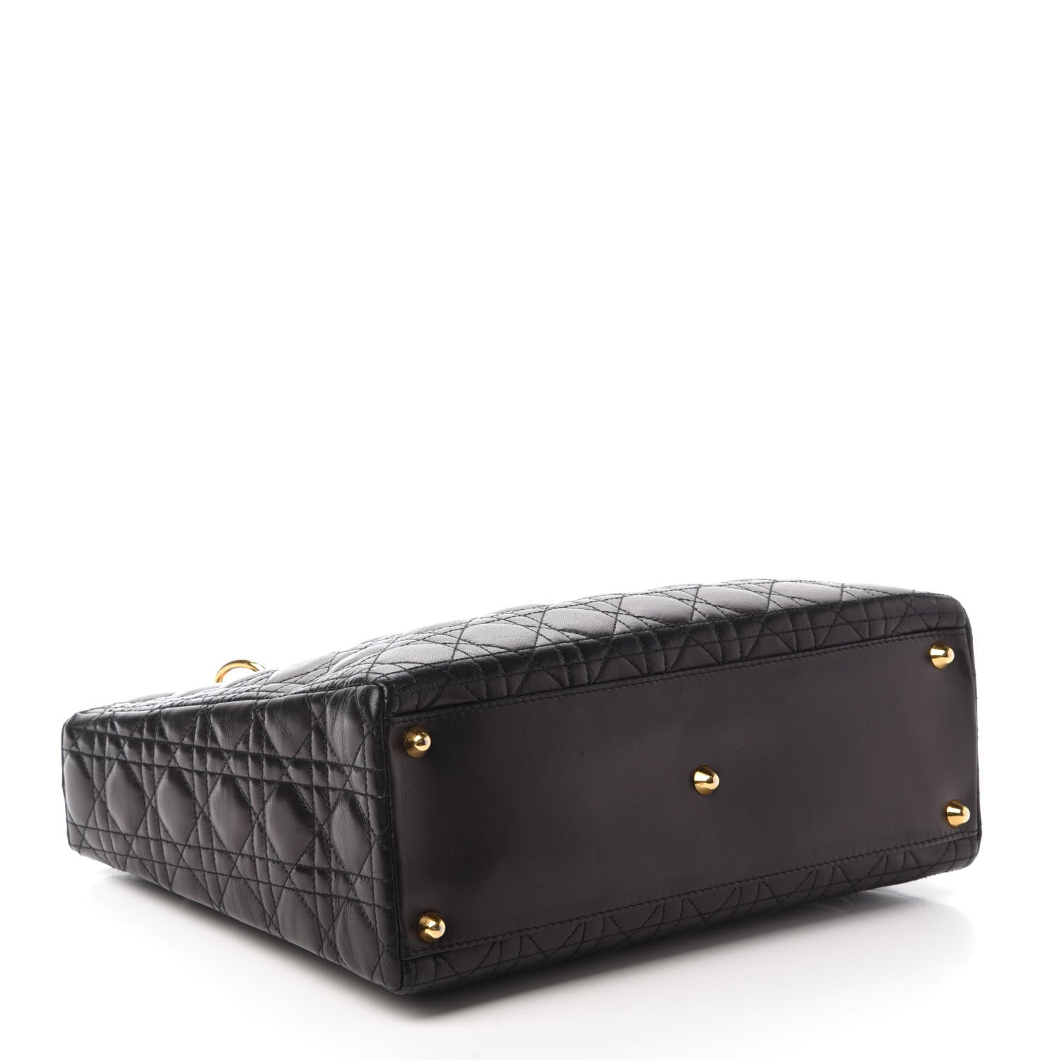 Christian Dior Lambskin Cannage Large Lady Dior Black 4 of 11