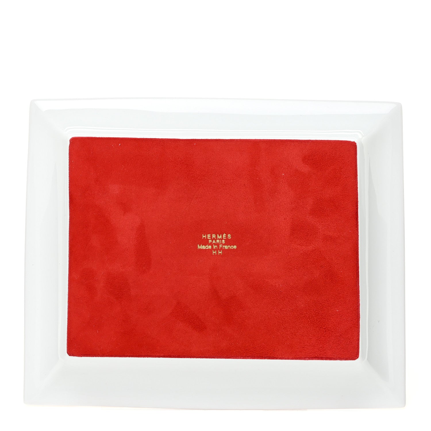 Hermes Porcelain Sellier Change Tray Rouge Or 3 of 6
