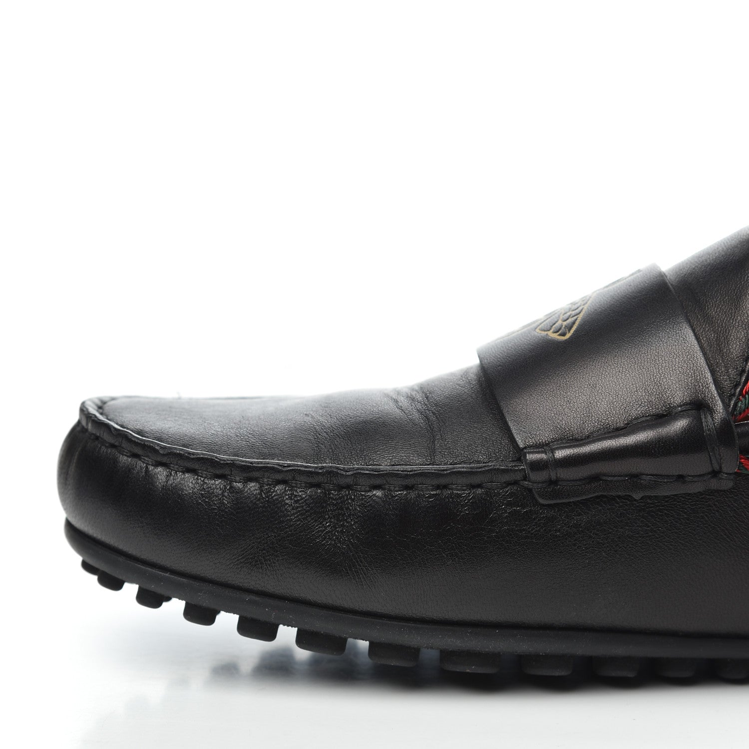 Gucci Nappa Mens Bee Driver Loafers 9.5 Black 11 of 17