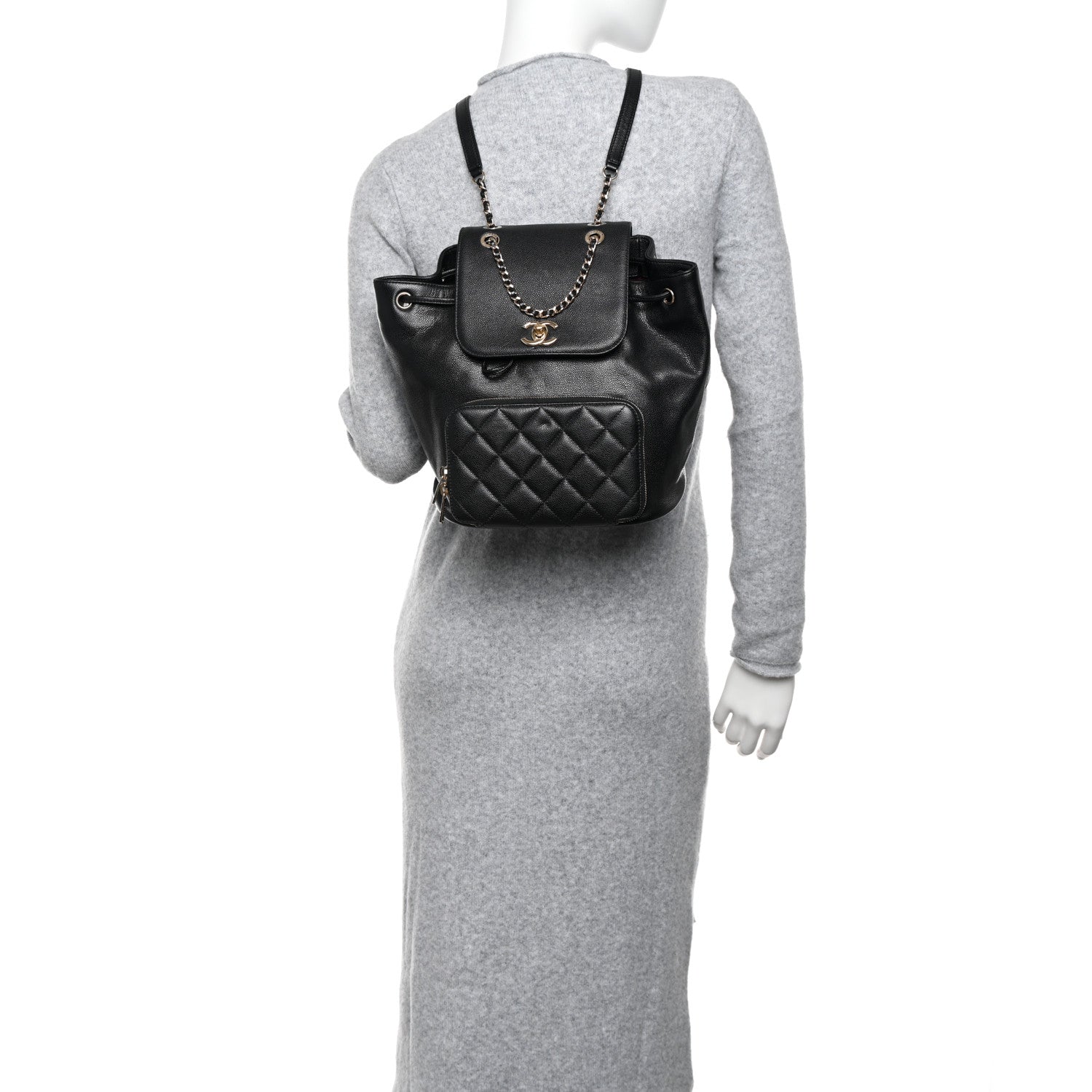 Chanel Caviar Quilted Business Affinity Backpack Black 2 of 10