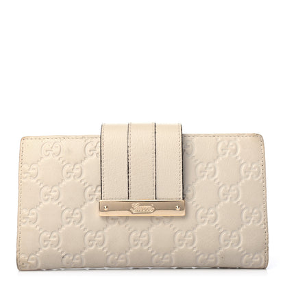 Gucci Guccissima Ladies Web Long Wallet Off White 1 of 4