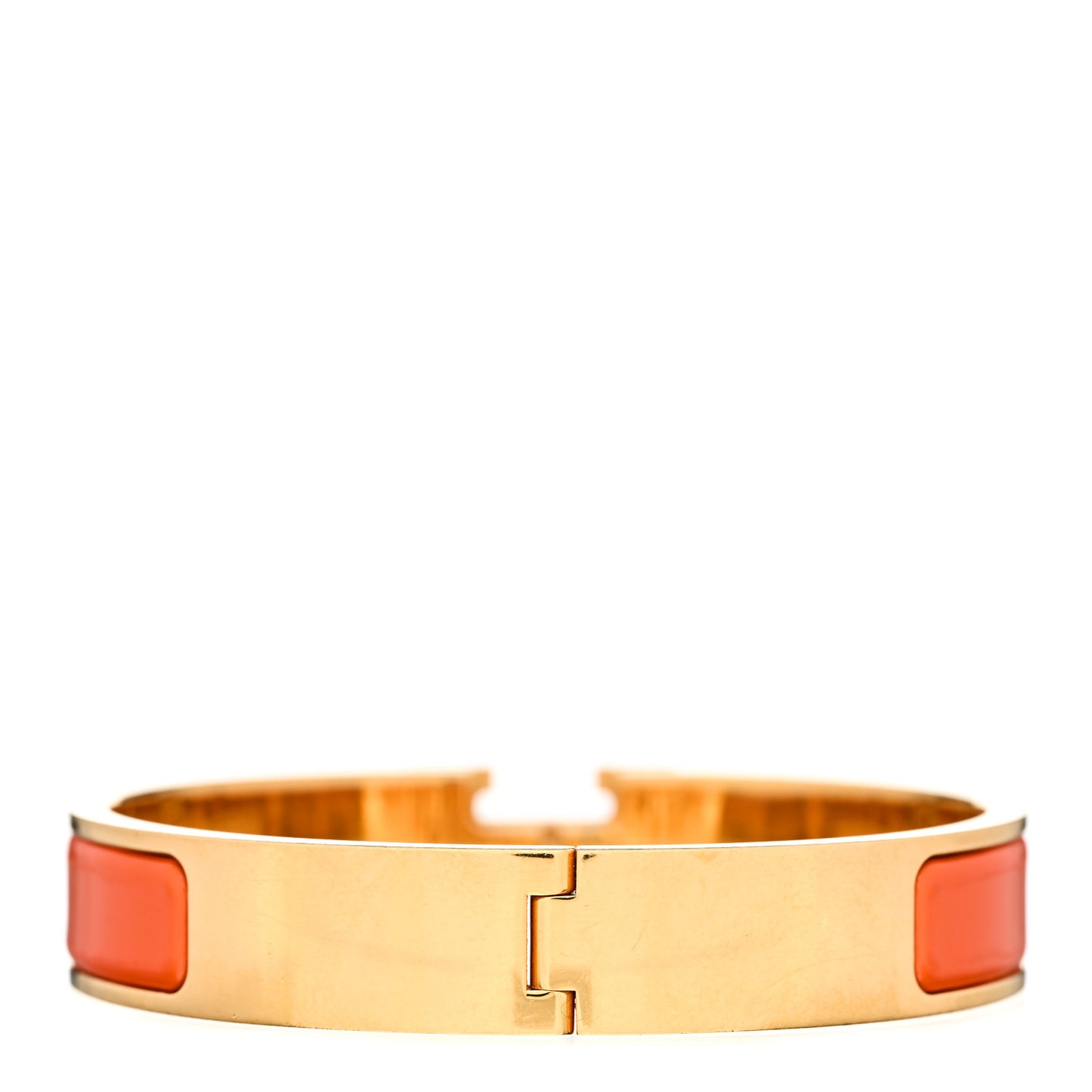 Enamel Narrow Clic Clac H Bracelet GM Orange
