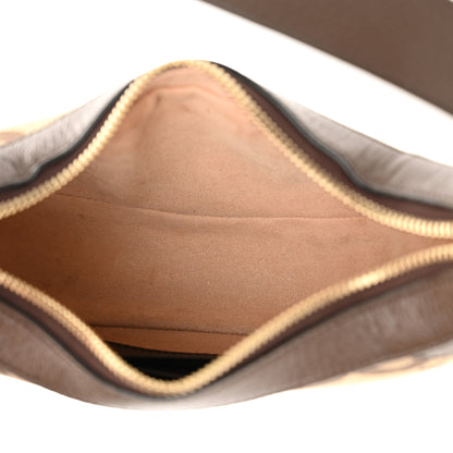 Gucci Monogram Jumbo GG Textured Dollar Calfskin Web Mini Ophidia Half Moon Hobo Camel Ebony New Acero 4 of 11