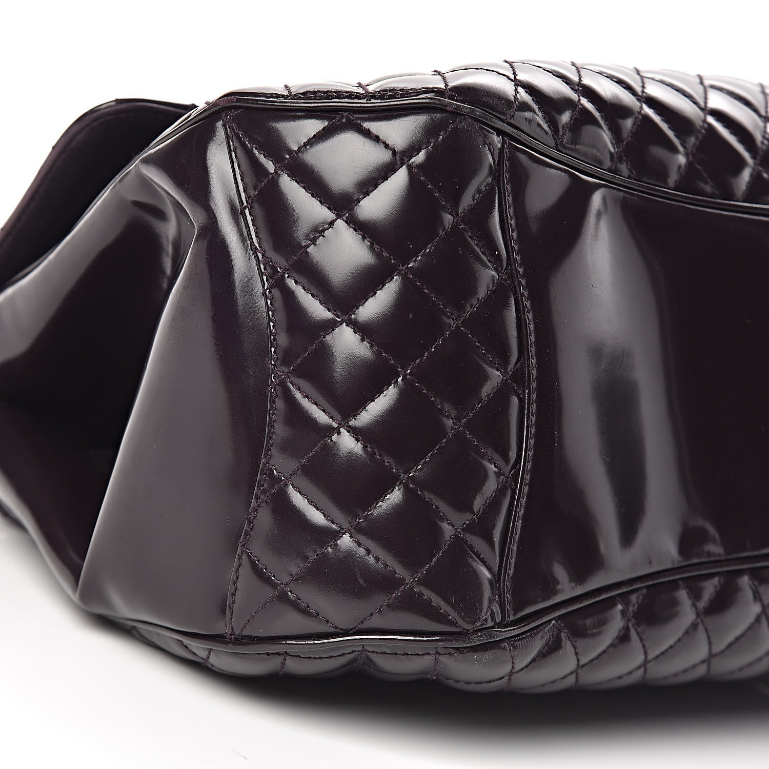 Chanel Glazed Calfskin Quilted Mademoiselle Bag Dark Purple 10 of 14