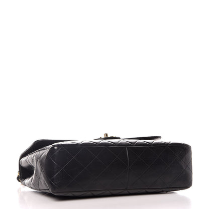Chanel Lambskin Quilted Jumbo Single Flap Black 5 of 12