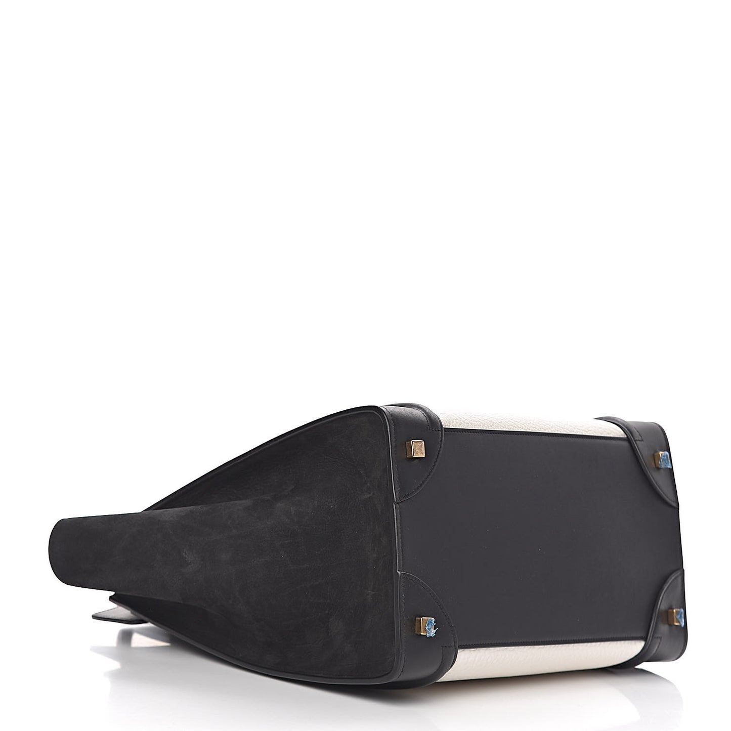 Bullhide Calfskin Mini Bi-Color Luggage Black White