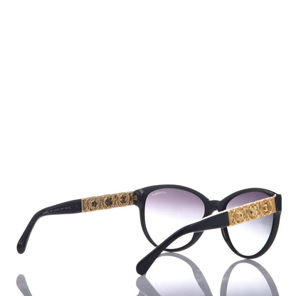 Chanel Metal Filigree Butterfly Sunglasses 5261 Black 4 of 8
