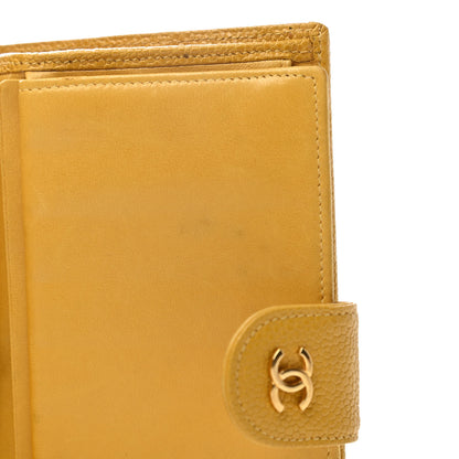 Chanel Caviar Stitched French Wallet Yellow 8 of 9