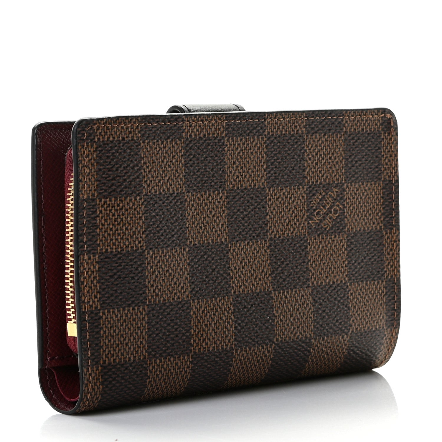Louis Vuitton Damier Ebene Juliette Wallet Bordeaux Black 3 of 8
