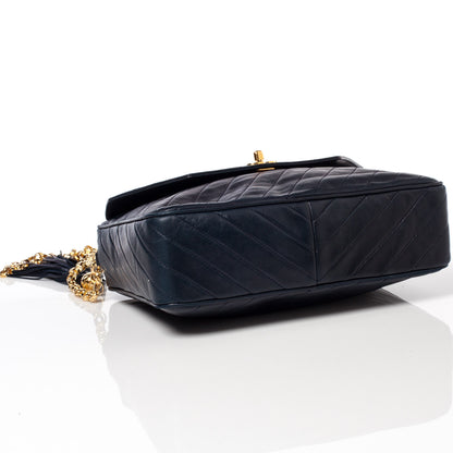 Chanel Lambskin Tassel Camera Case Navy 10 of 11