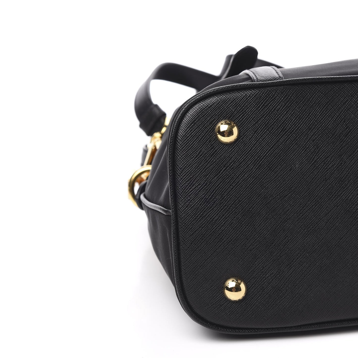 Tessuto Nylon Saffiano Tote Black