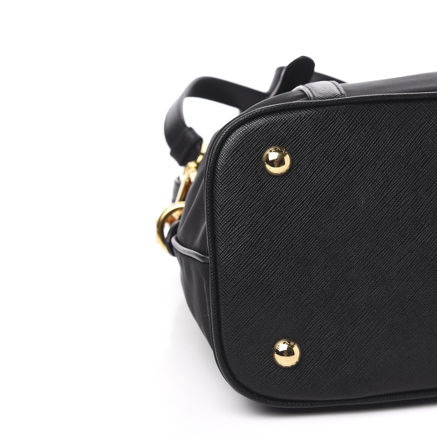 Prada Tessuto Nylon Saffiano Tote Black 9 of 11