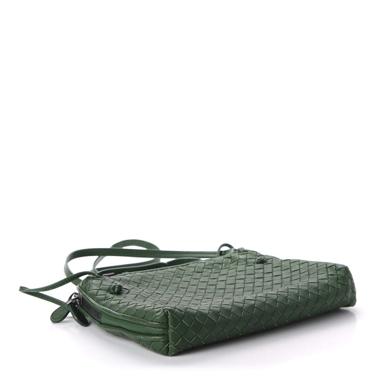 Bottega Veneta Nappa Intrecciato Nodini Crossbody Messenger Green 4 of 9
