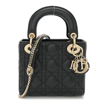 Christian Dior Lambskin Cannage Mini Lady Dior Black 1 of 12
