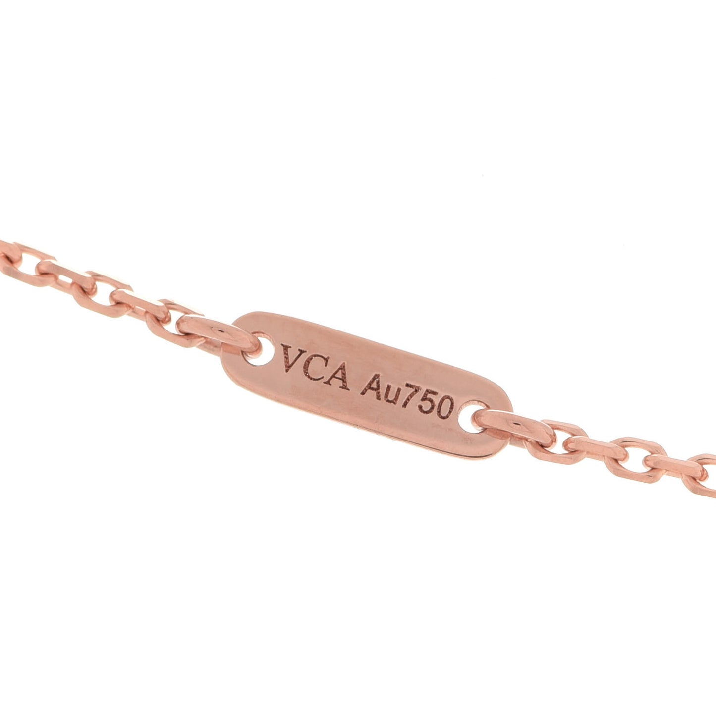 18K Rose Gold Carnelian Sweet Alhambra Pendant Necklace