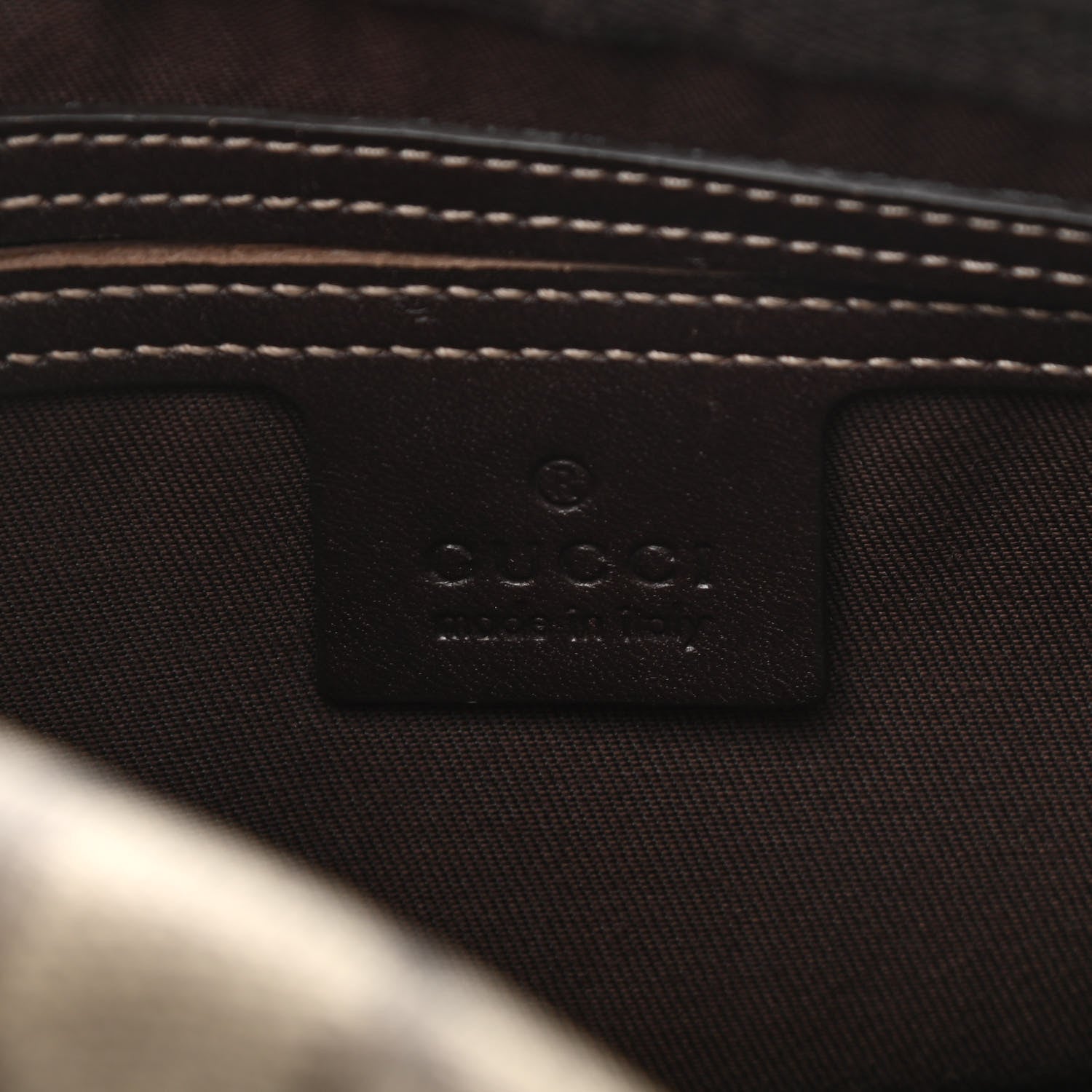 Gucci GG Supreme Monogram Belt Bag Dark Brown 6 of 11