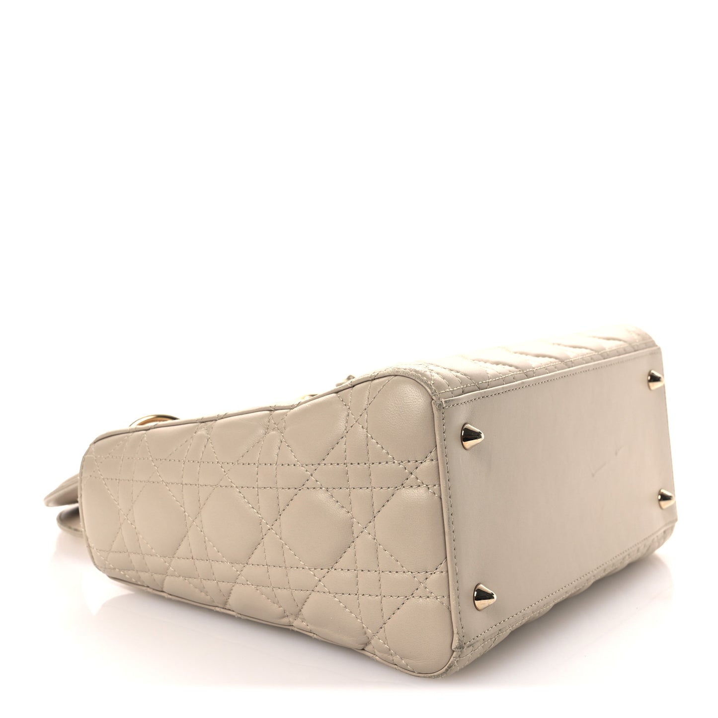 Lambskin Cannage Medium Lady Dior Beige