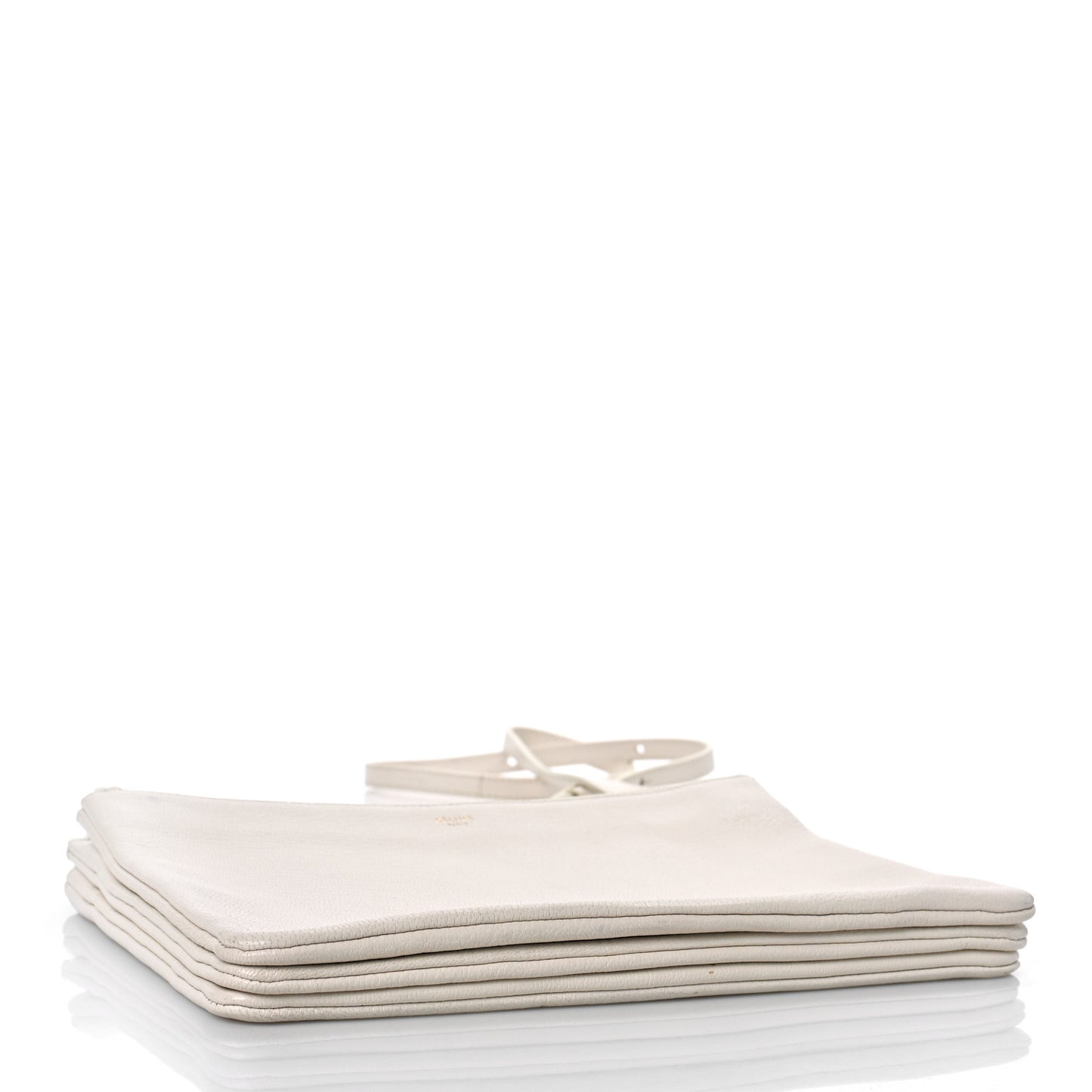 Goatskin Large Trio Crossbody Bag White