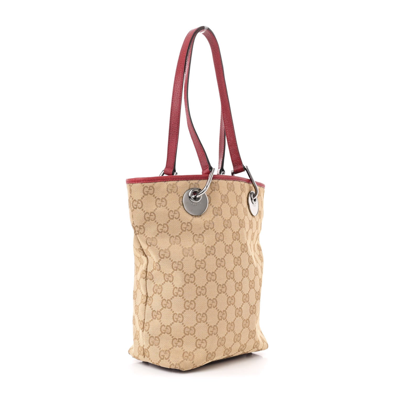 Gucci Monogram Small Eclipse Tote Red 3 of 10