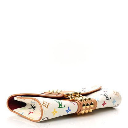 Louis Vuitton Monogram Multicolor Courtney Clutch White 3 of 8