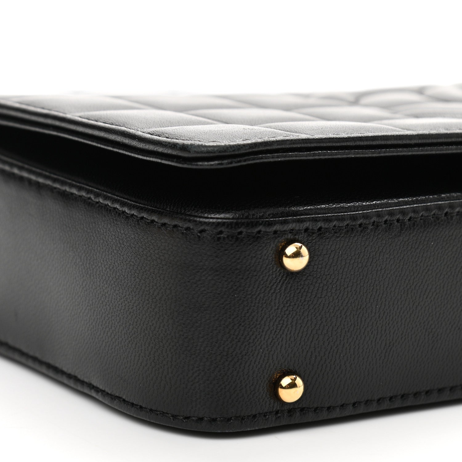 Chanel Lambskin Quilted CC Chocolate Bar Flap Black 9 of 15