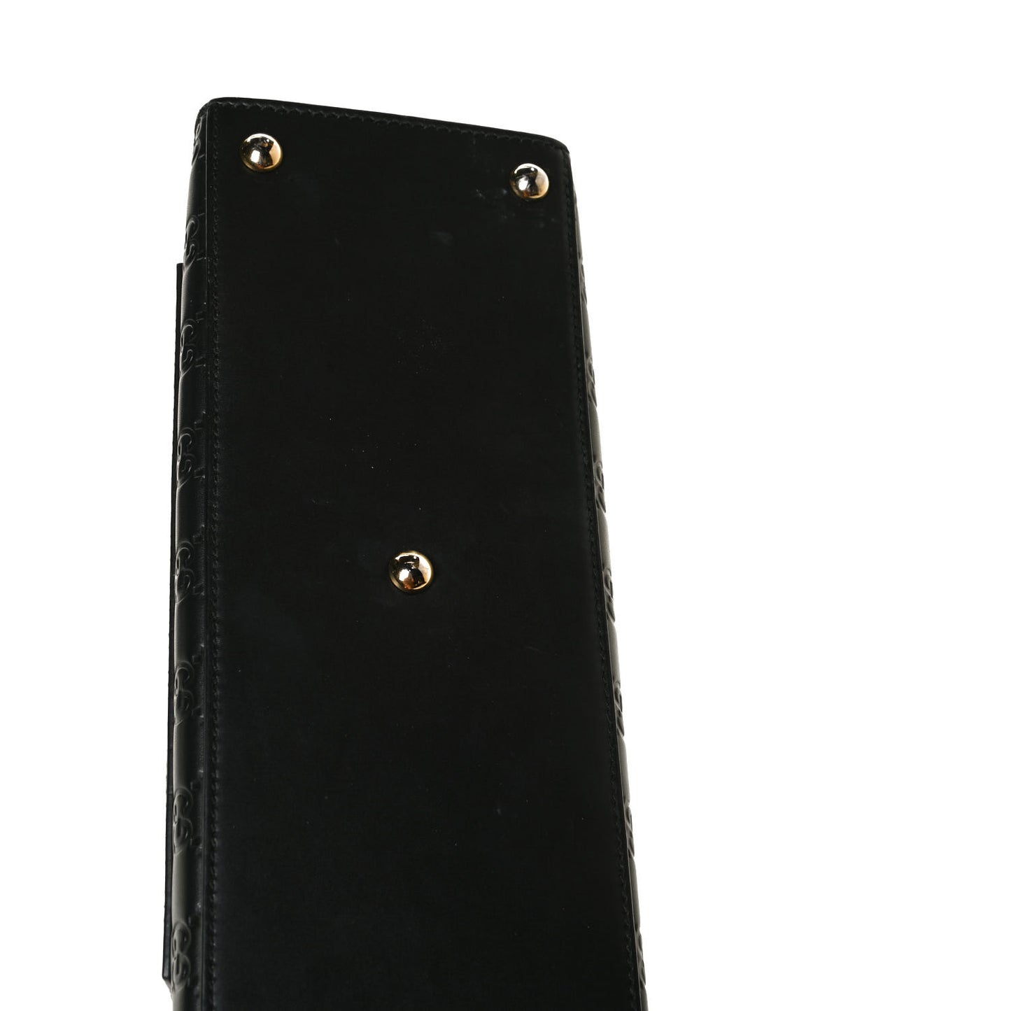 Guccissima Signature Small Padlock Top Handle Bag Black