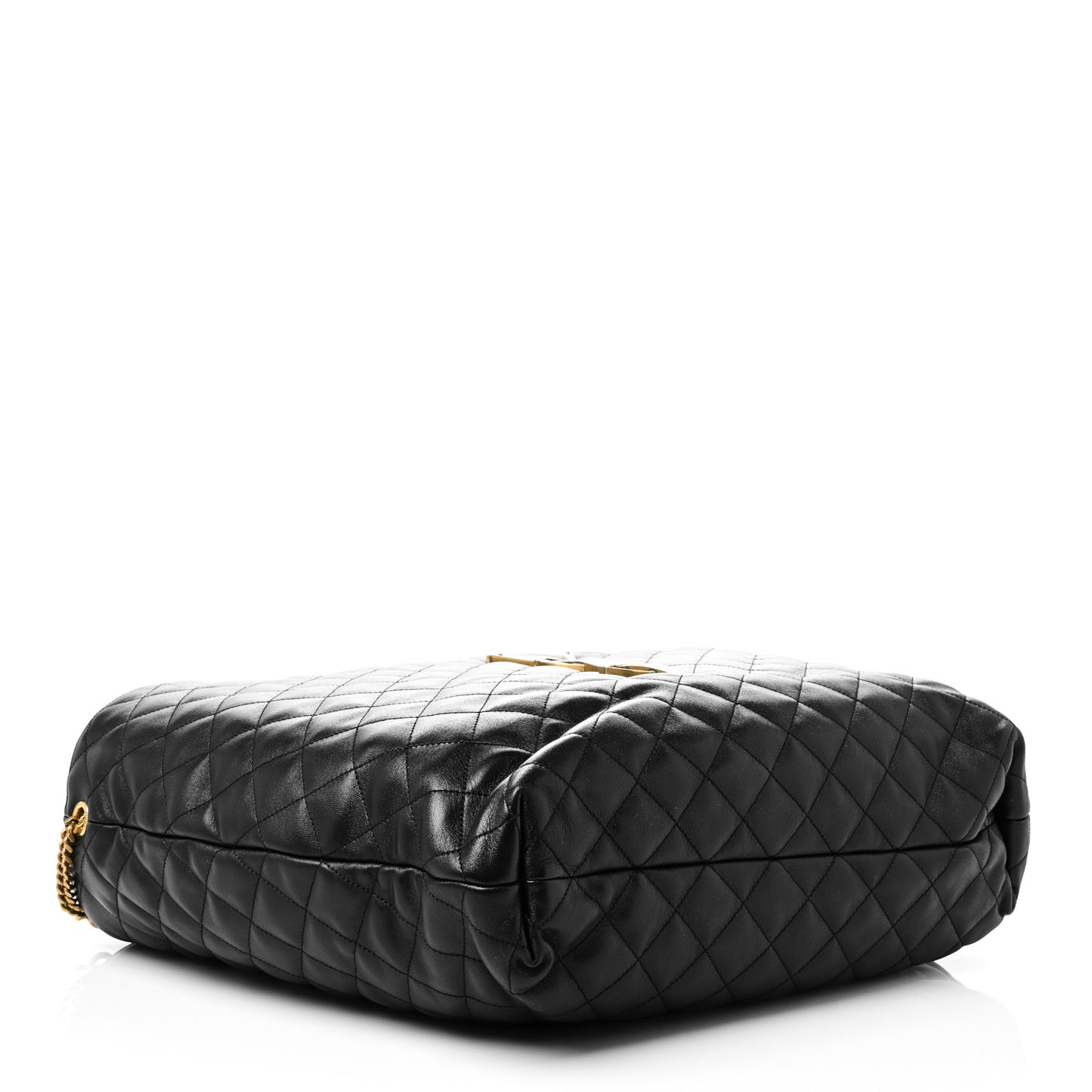 Lambskin Quilted Maxi Icare Shopping Tote Black