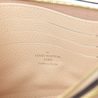 Louis Vuitton Empreinte Double Zip Pochette Beige Rose Creme 6 of 11