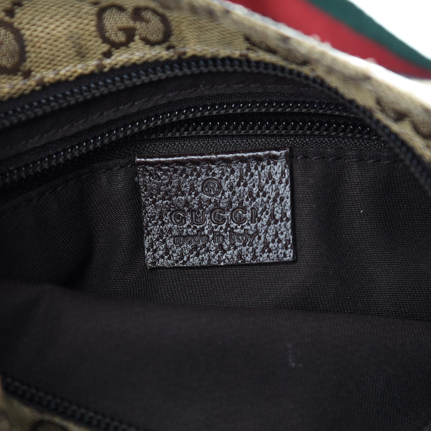 Monogram Web Small Flat Messenger Bag Brown