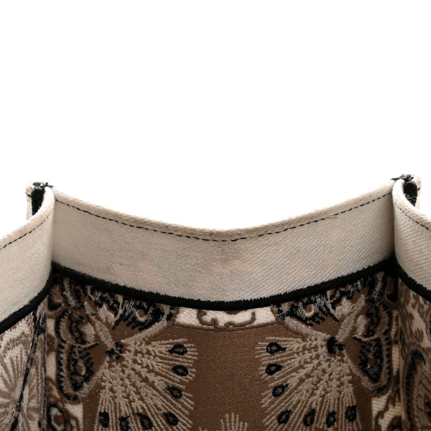 Christian Dior Canvas Embroidered Large Butterfly Bandana Book Tote Beige Multicolor 11 of 13