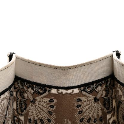 Christian Dior Canvas Embroidered Large Butterfly Bandana Book Tote Beige Multicolor 11 of 13