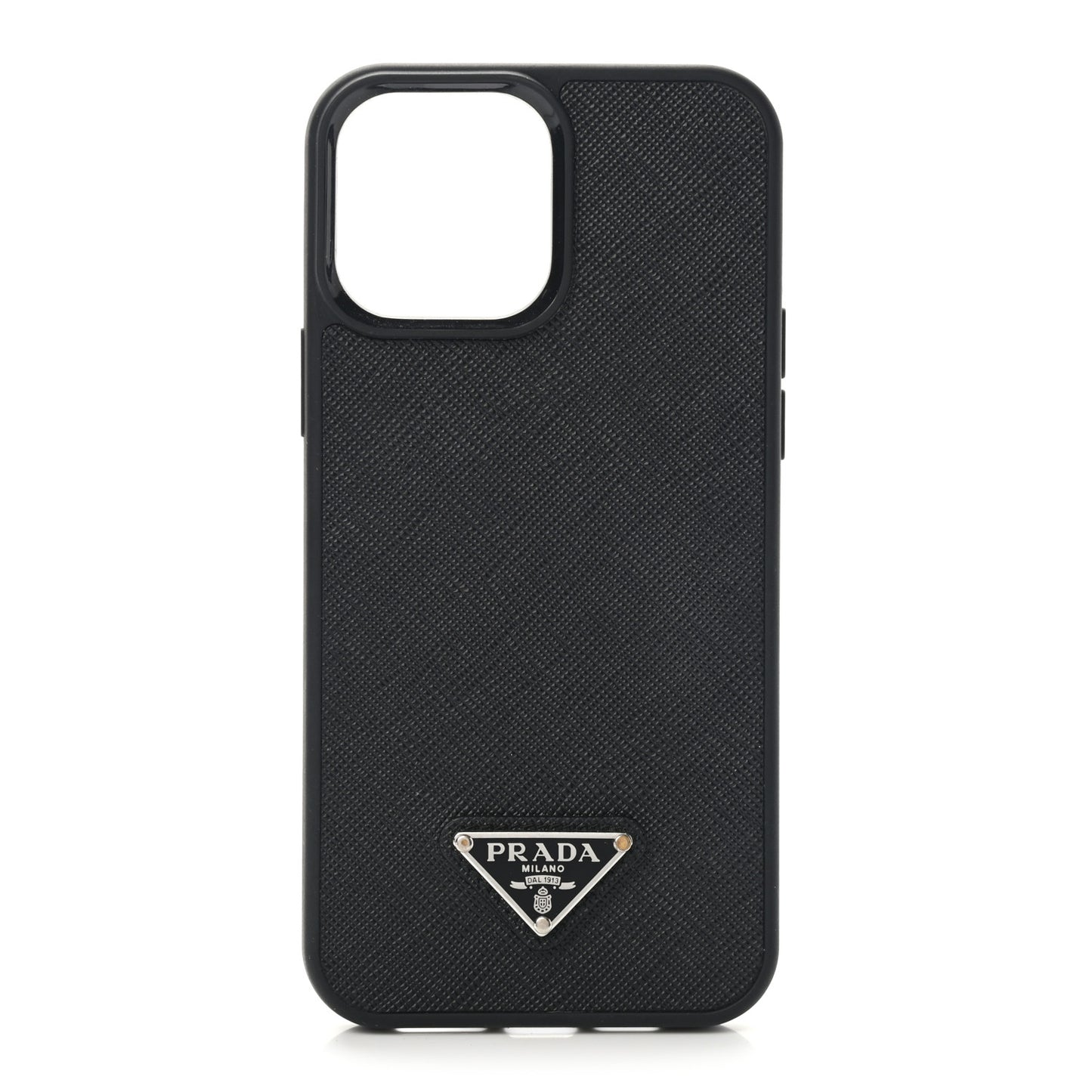 Saffiano Metal iPhone 13 Pro Max Case Black