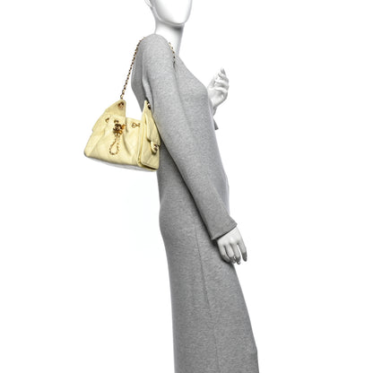 Chanel Caviar Quilted Mini Chanel 25 Handbag Light Yellow 2 of 11