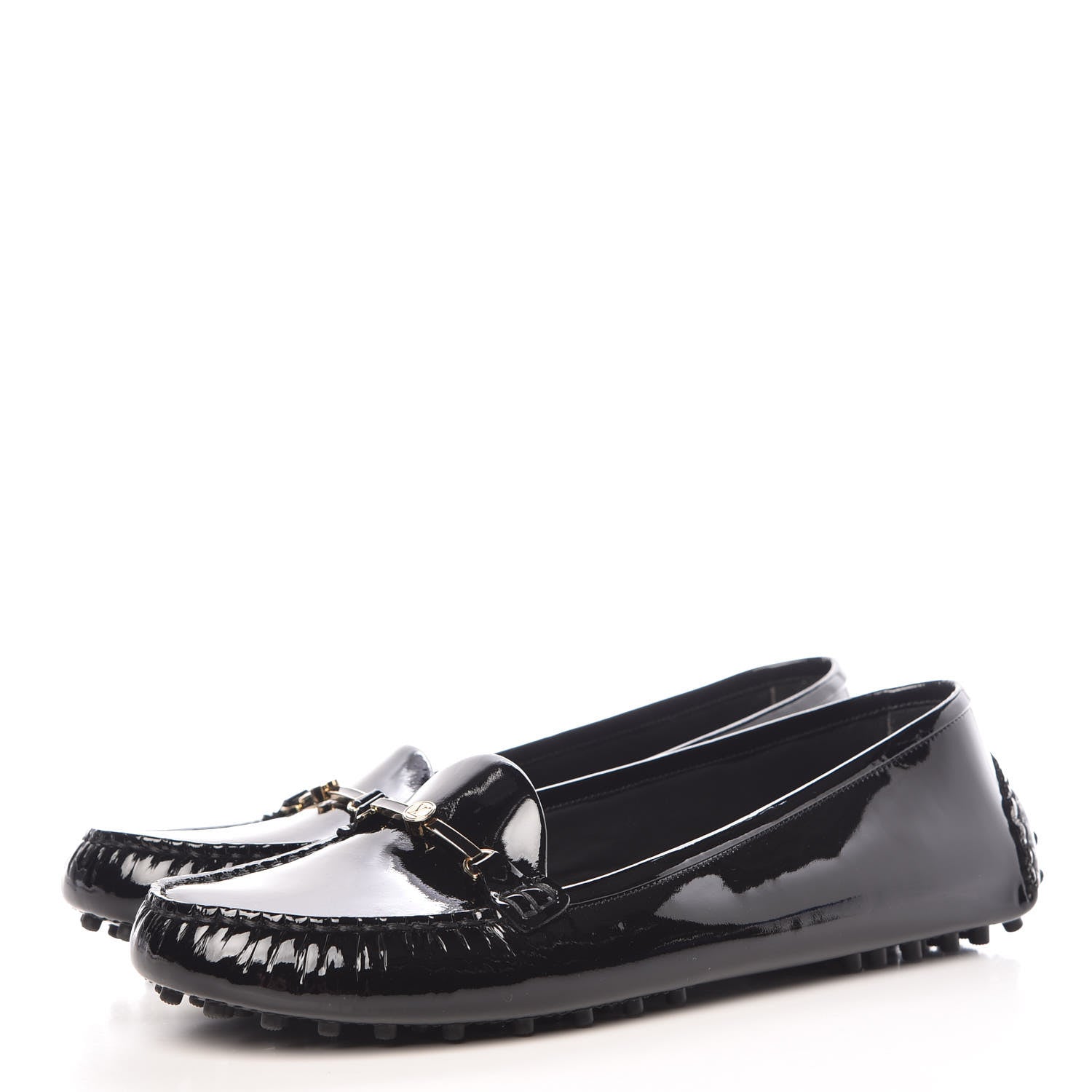 Louis Vuitton Patent Calfskin Farewell Flat Loafer 40 Black 3 of 8
