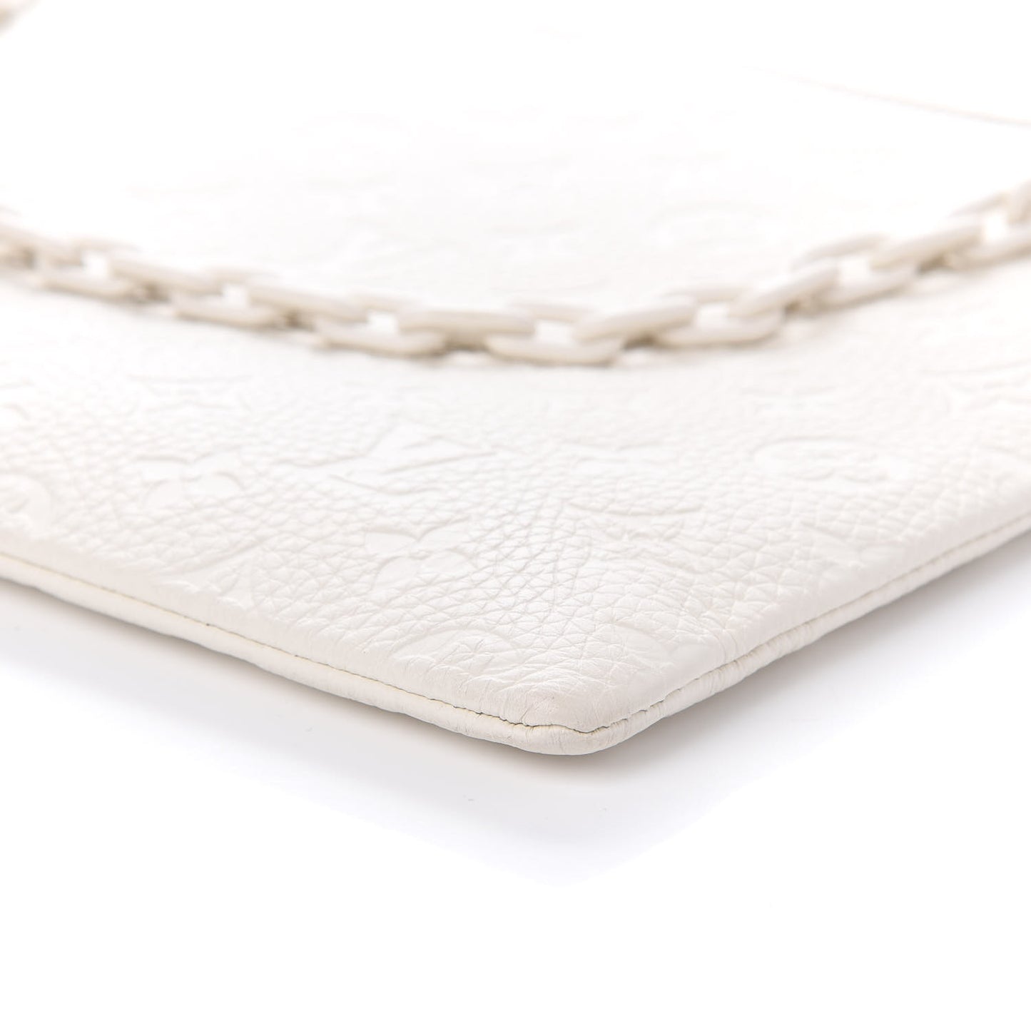 Taurillon Monogram Solar Ray A4 Pouch White