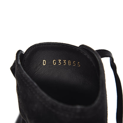 Chanel Suede Patent Cap Toe CC Boots 38.5 Black 7 of 11