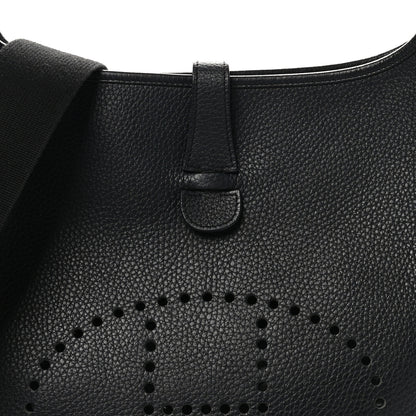 Hermes Taurillon Clemence EVELYNE III GM Black 8 of 10